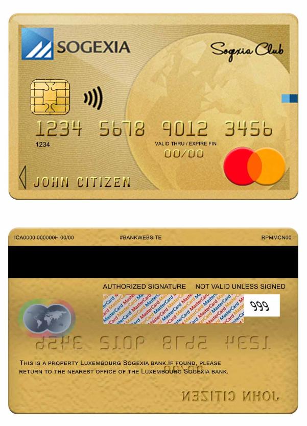Luxembourg Sogexia bank mastercard